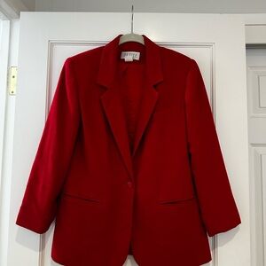 Vintage Petite Sophisticate Vibrant Red Blazer